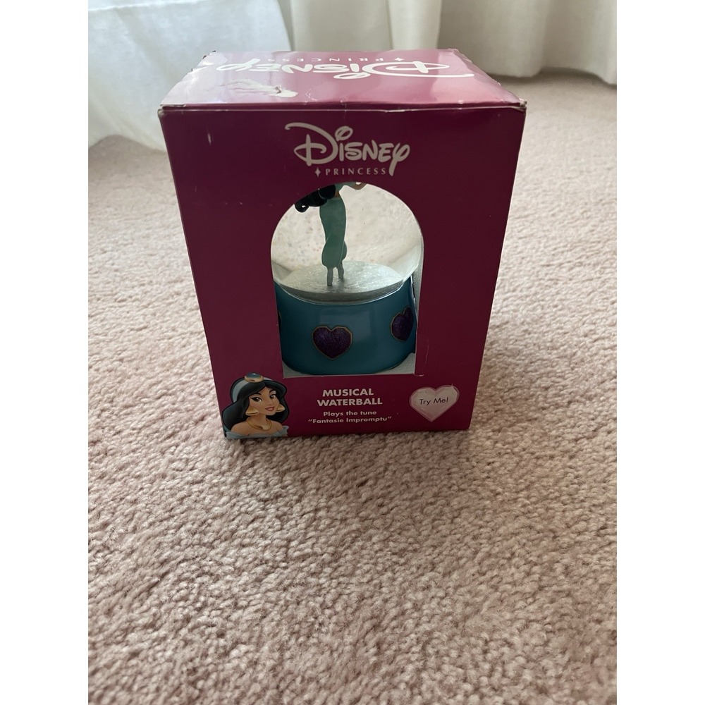 Enesco Disney Princess Jasmine Musical Waterball Snow Globe "Fantasie Impromptu" - Picture 5 of 8